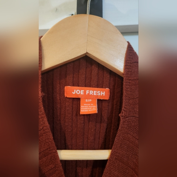 Rust Sleeveless Ribbed Knit Dress S/p - Picture 3 of 4